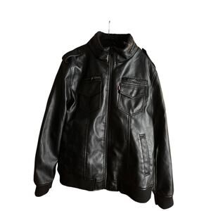 NWOT LEVIS FAUX LEATHER AVIATOR BOMBER JACKET